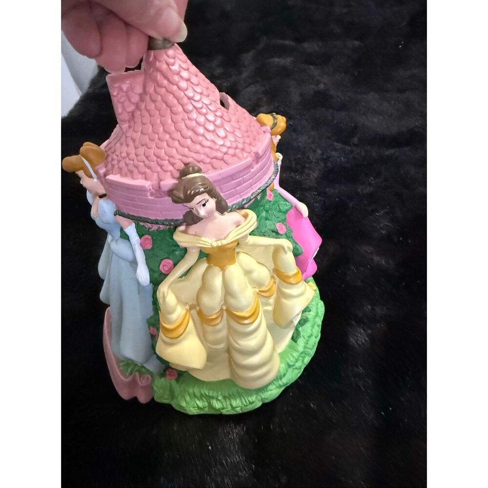 Vtg Disney World Princess Coin Piggy Bank Belle/ Snow White/ Cinderella/ Aurora - Picture 4 of 6